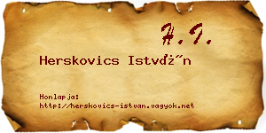 Herskovics István névjegykártya