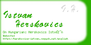 istvan herskovics business card